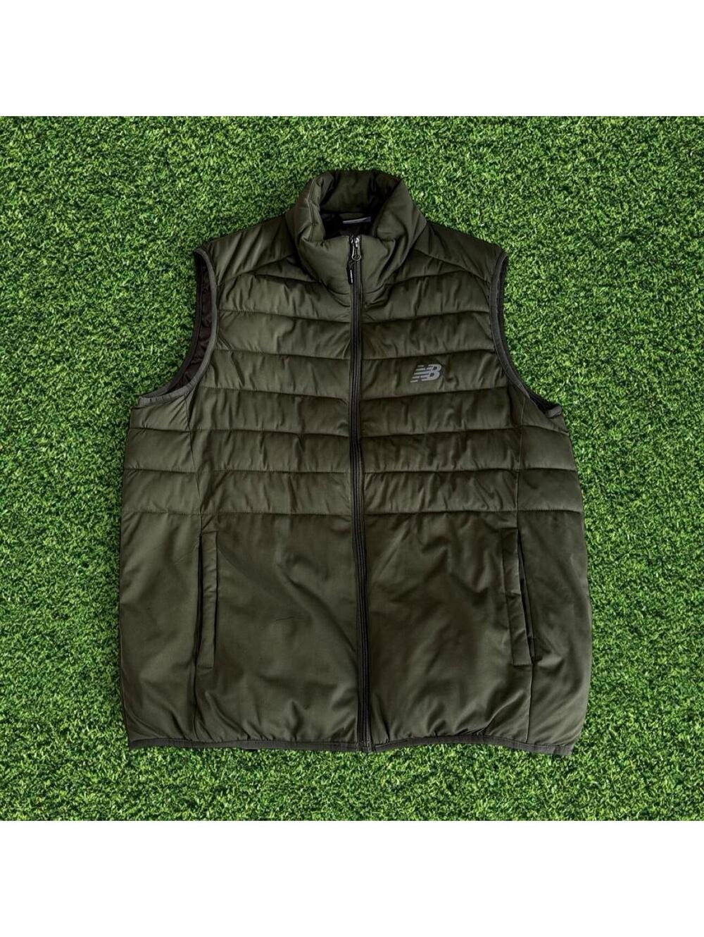 New Balance Olive Green Puffer Vest Size M Outdoor Gilet